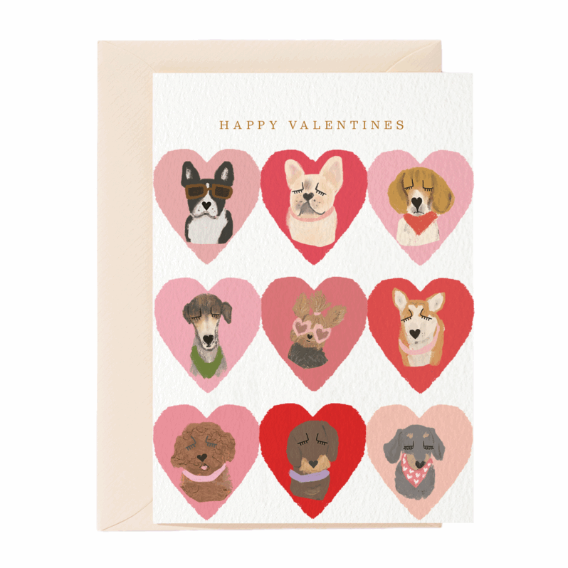 Dog Hearts Greeting Card