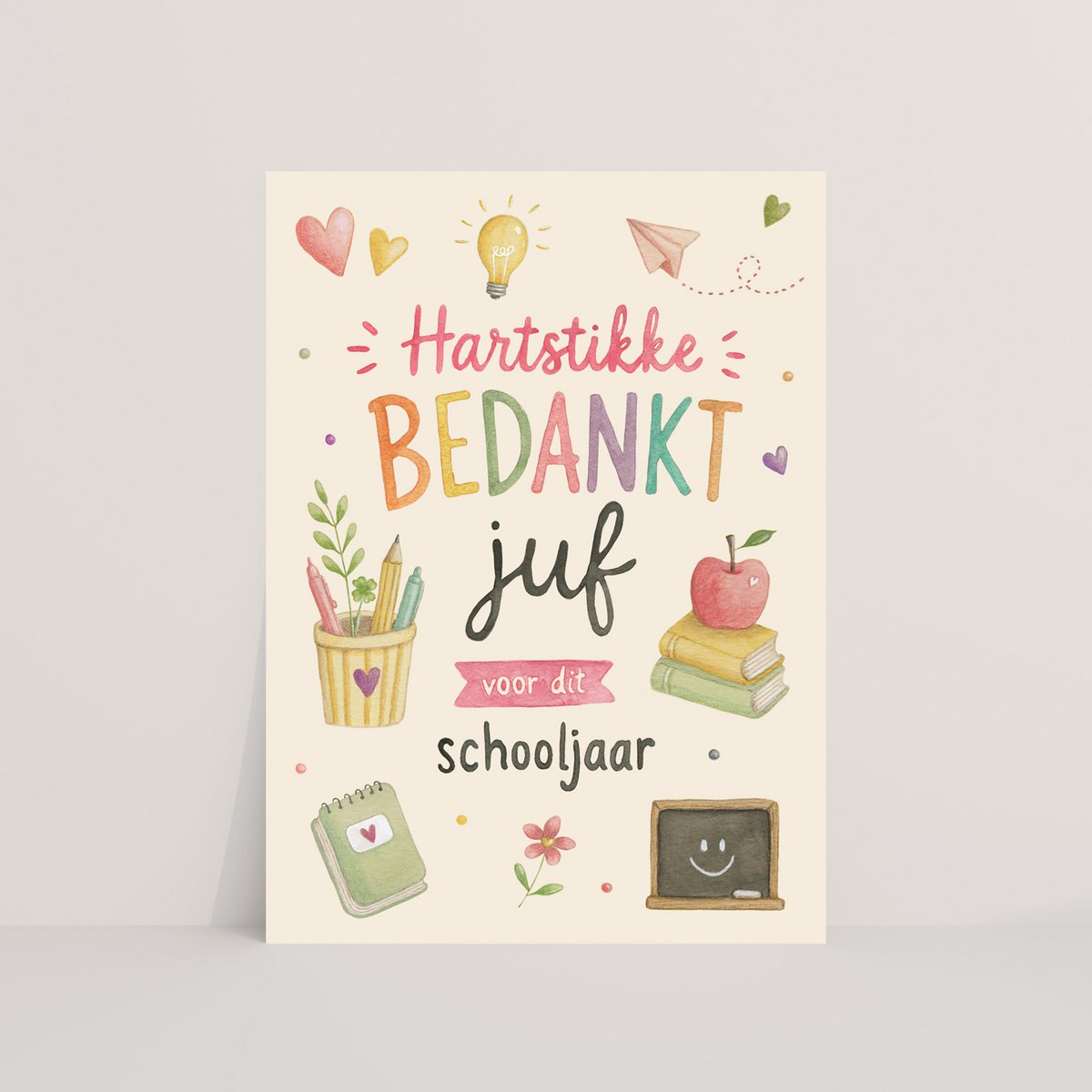 Postkarte, vielen Dank, Lehrer