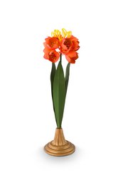 Deco Flower Metal Orange 40cm