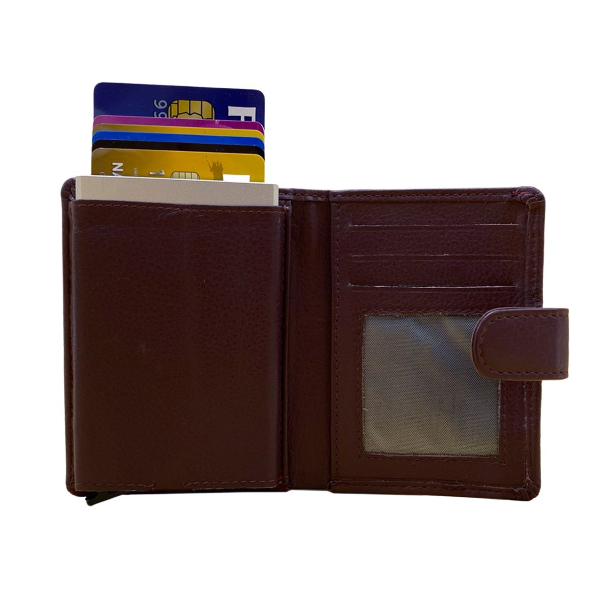 Cardprotector - Miniwallet - Mini wallet - Leather card holder leather - Credit card holder In 11 Colors