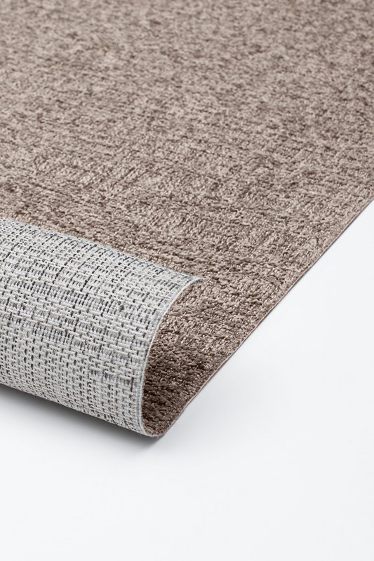 Alfombra para Interior y Exterior, Antideslizante - Uni Taupe Beige - 160 cm x 220 cm - Balcón Terraza Cocina, Resistente a los Rayos UV y a la Intemperie, Moderna Alfombra de jardín