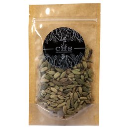Green cardamom pods, a fragrant and flavorful spice used in various cuisines. Oval-shaped pods with a distinctive aroma and warm, slightly sweet taste.