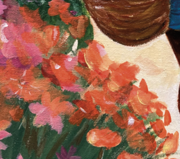 Póster Mujer en el jardín A4 | Impresión de arte botánico ? Elogio del estudio