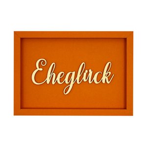 MARRIAGE HAPPINESS - Wedding Frame Card Wood Lettering Magnet