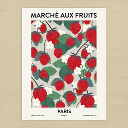 Fruit market Paris Art print