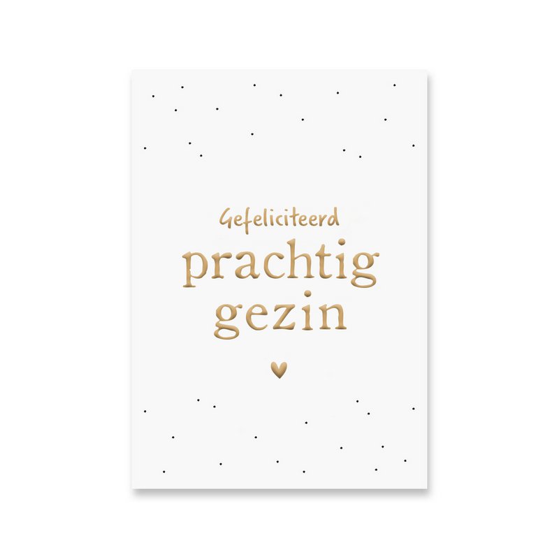 Kort Smuk Familie | guldfolie