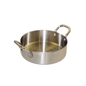 Mini Matte ronde steelpan met twee rondes 12x12x4cm