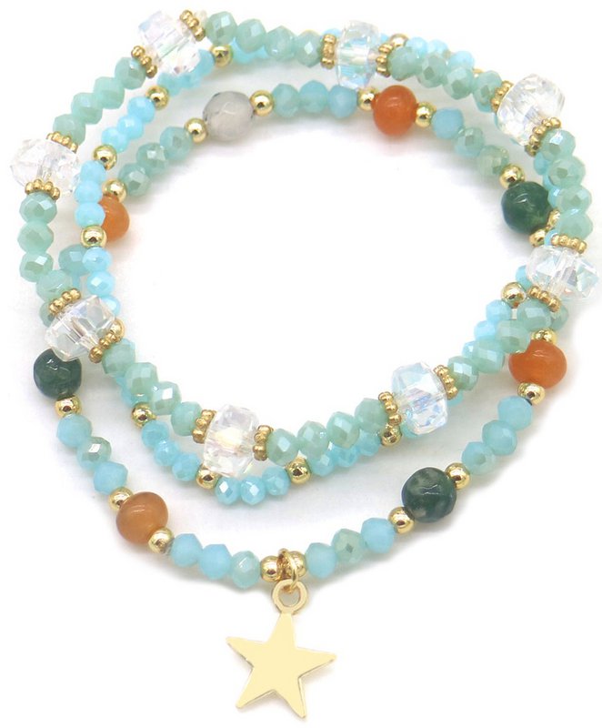 C-D1.2 B1661-061-2 Bracelet Set Glassbeads