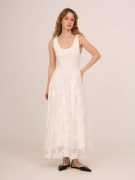 Printworks witte midi-jurk