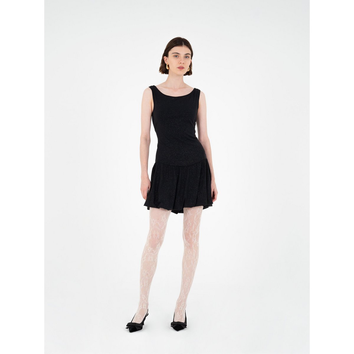 Authentic Shiny Black Mini Dress