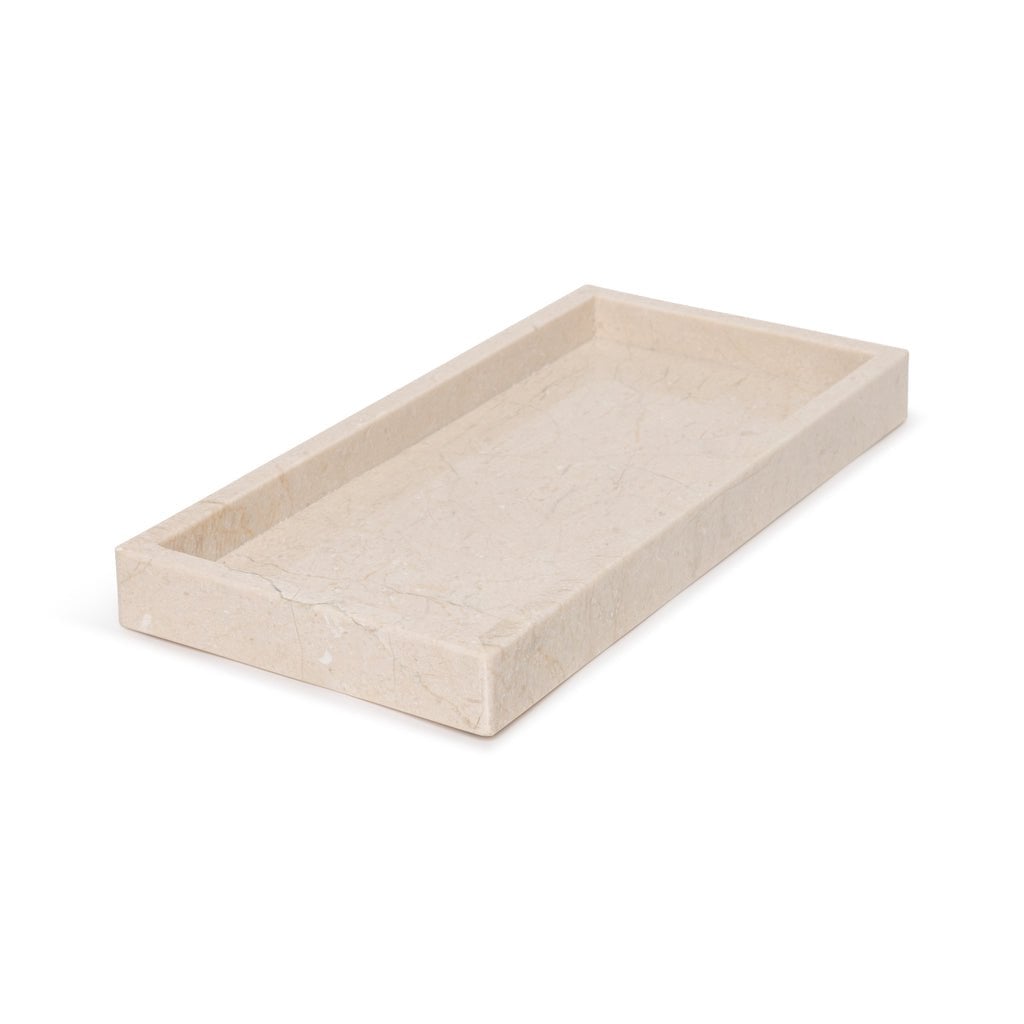Marmortablett Tablett 15x30cm beige