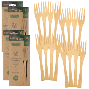 Cook Concept Bambusgabeln – 16 Stück – 15 cm