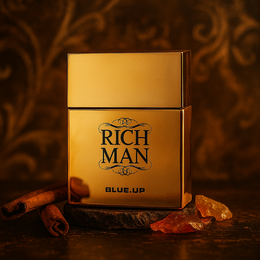 Blue-up Rich Man Square-Men's Parfümwasser | Sinnliches würziges Holz
