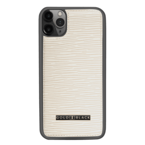 iPhone 11 Pro Max leather case UNICO embossing white