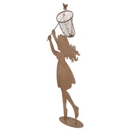 Dekoration Bild Kind 39x13x87 cm Brown Metall