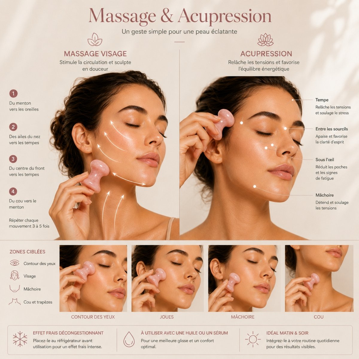 Oferta de Lote Descubrimiento 11 + 1 Gratis - Champi Gua Sha Rostro y Cuerpo Cuarzo Rosa
