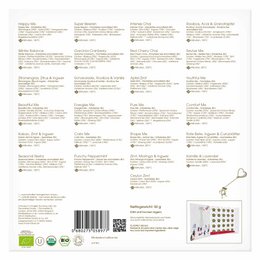 ETS - Teebuch Tee Adventskalender mit Schleife "Wellness", 25 Boxen mit BIO-Tee in hochwertigen Pyramiden
