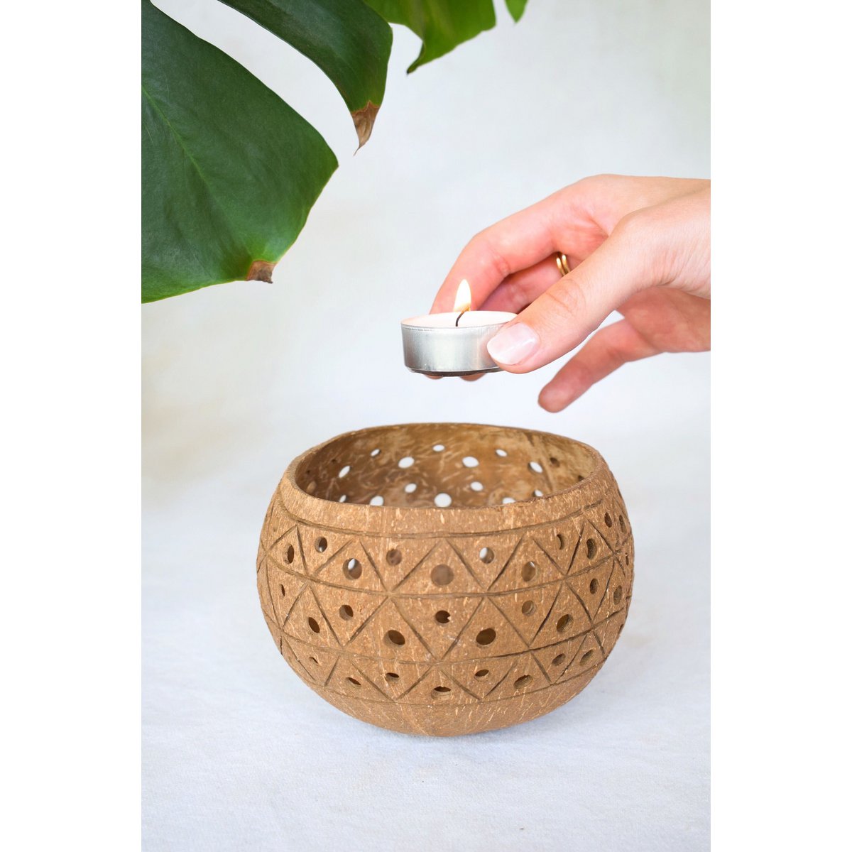 Decoration Candleholder "Palm" | Natural & Yoga Inspired