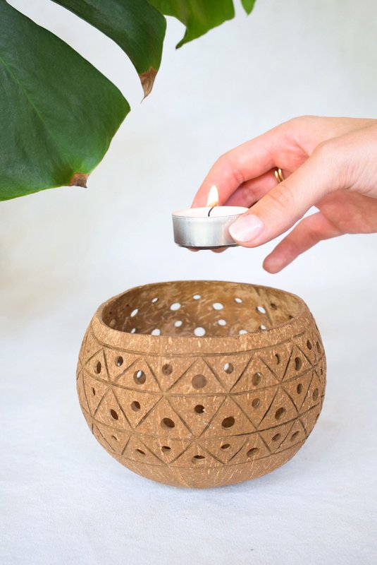 Decoration Candleholder "Palm" | Natural & Yoga Inspired