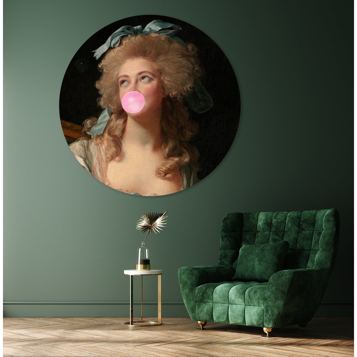 Wall Circle - Bubble Gum Madame - Premium Dibond kvalitet
