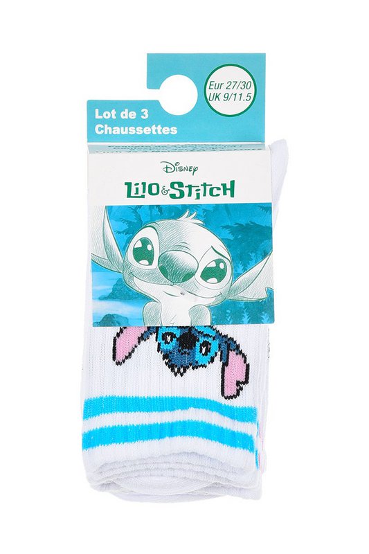 Lot von 96 Einheiten | 3er-Pack Lilo und Stich Kinder-Tennissocken | Offiziell lizenzierte Produkte | SUN CITY-Gruppe