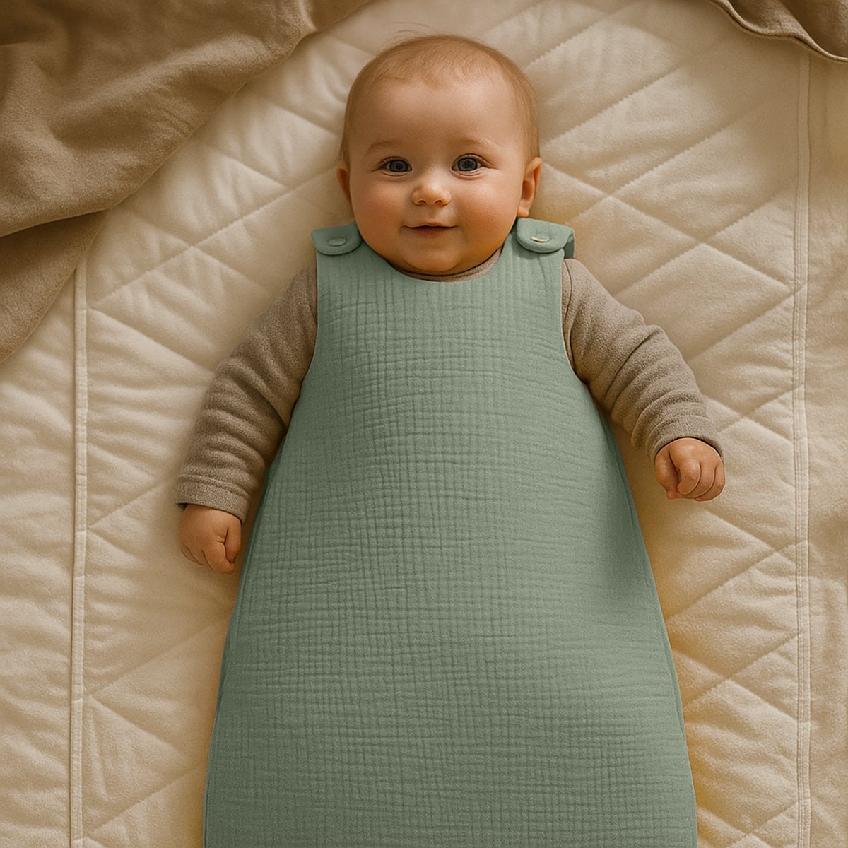 Gigoteuse Hiver en Coton Bio Vert