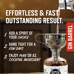 Deer Jimmy's® DIY Brandy Gift Set – Make Your Own Brandy with Premium Oak from the finest Brandy Barrels – Deep Barrel Aging for Any Spirit – The Perfect Gift for Men Copy