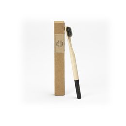 Bamboo Toothbrush Adult Black Medium
