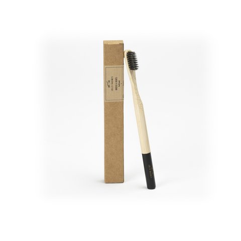 Bamboo Toothbrush Adult Black Medium