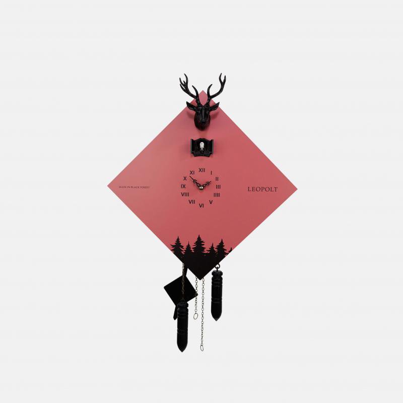 Cuckoo Clock - Black Forest - Salmon/Black