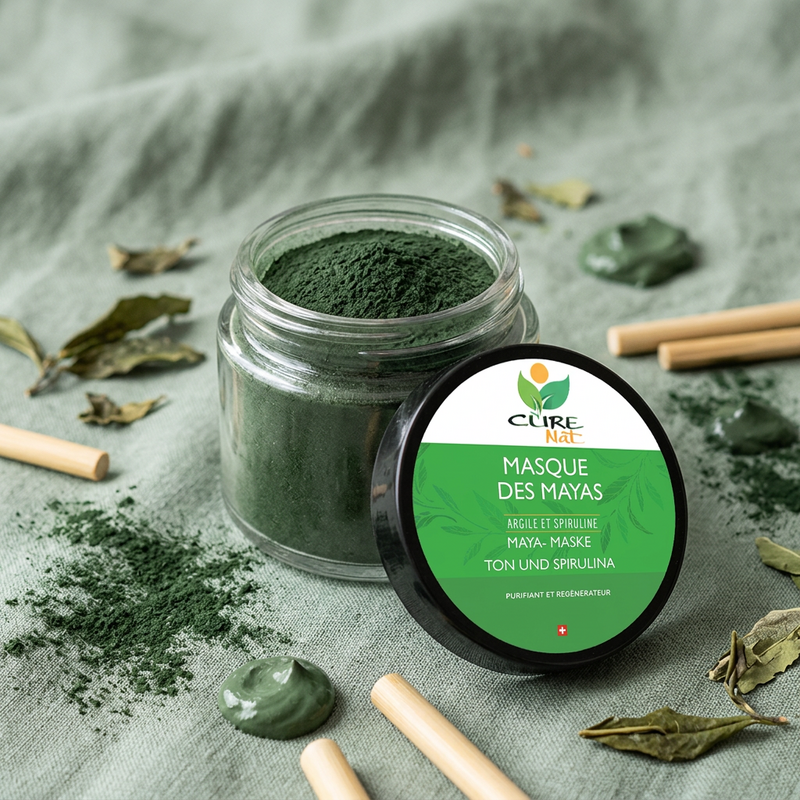 Clay en Spirulina Mayan Gezichtsmasker - Masker tegen puistjes