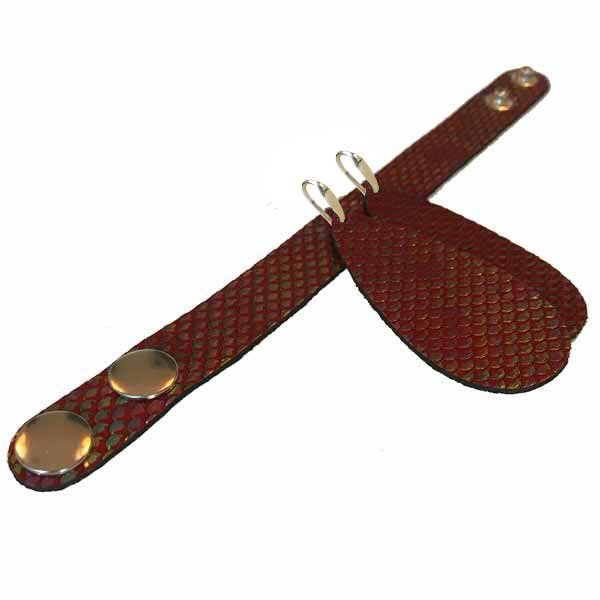 Leren oorbellen 'Drops of Joy', Rocking Red