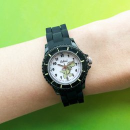 Colori Kidz 5-CLK115 Børneur med Dinosaur - Silikonerem - Ø 30 mm - Sort