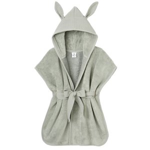Bamboo baby bathrobe and verdigris cotton gauze