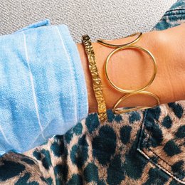Brazalete XL redondo - oro