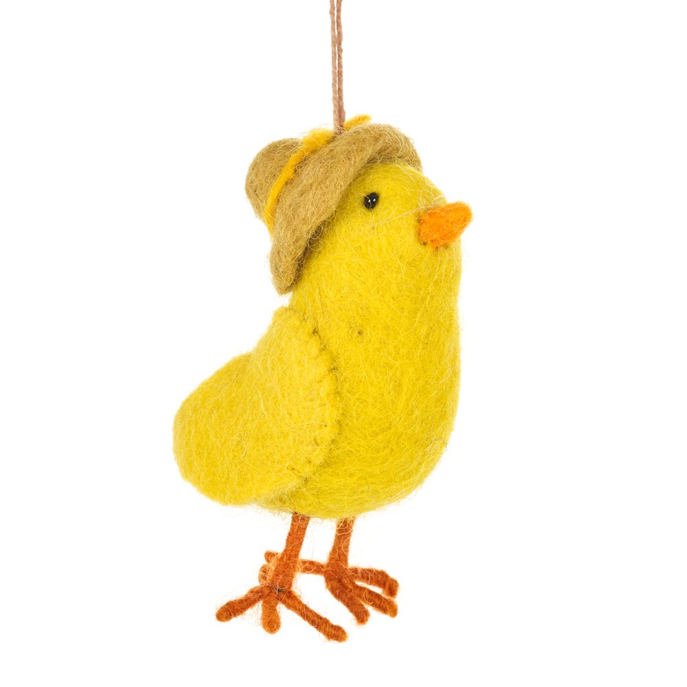 Håndlavet nålefilt Chirpy Chicks Bonnie Hanigng påskedekoration