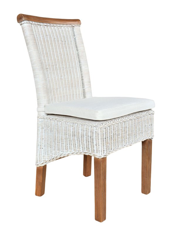 Sedia sala da pranzo sedia rattan sedia da pranzo sedia bianca perth rattan natura nucleo sostenibile