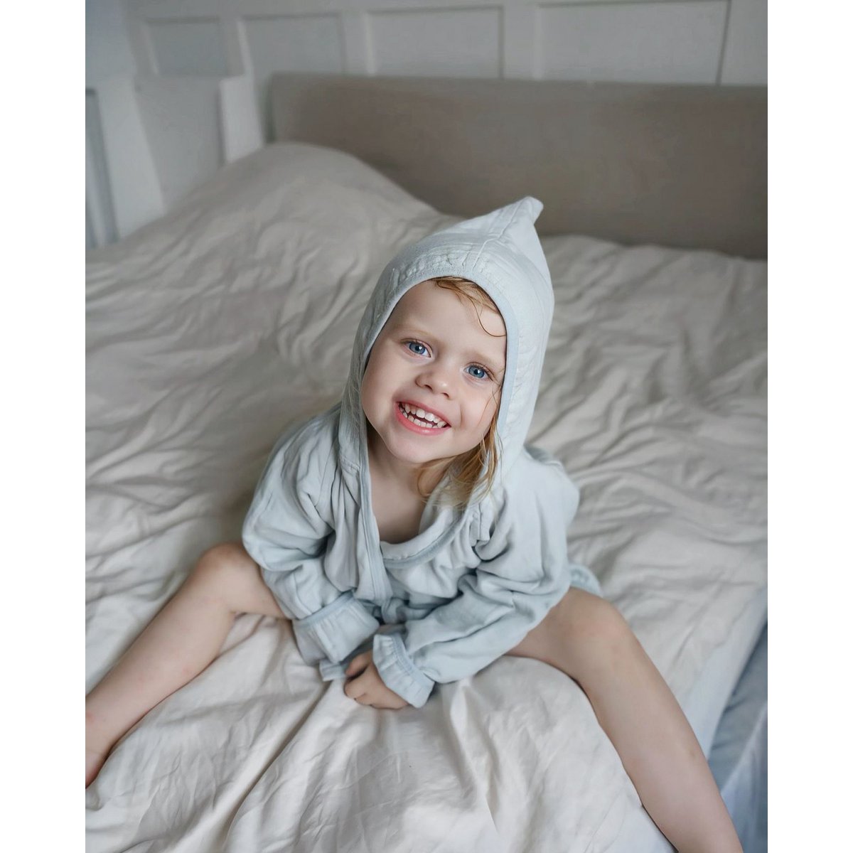 Organic Muslin Cloth Bathrobe 24-36 months (grey)