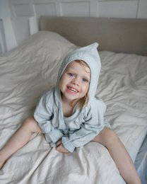 Organiczny szlafrok muślinowy 24-36 miesięcy (szary)