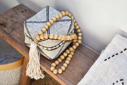 Guirlande de perles de bois
