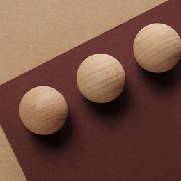 Duża drewniana kulka magnetyczna ⌀25 mm - naturalne