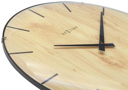 Horloge murale - 35 cm - Dôme Verre - 'Edge Wood Dome'