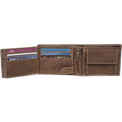 Portefeuille masculin - cuir cognac avec protection RFID et anti-skim