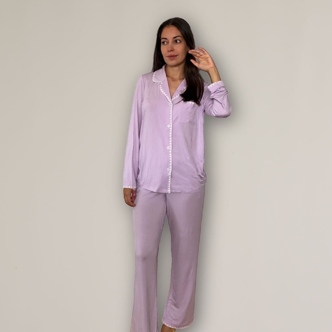 Gala Tencel Modal Pyjama-Set – Flieder