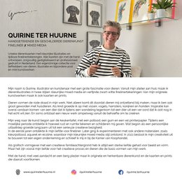 Kortugle sort og hvid med konvolut