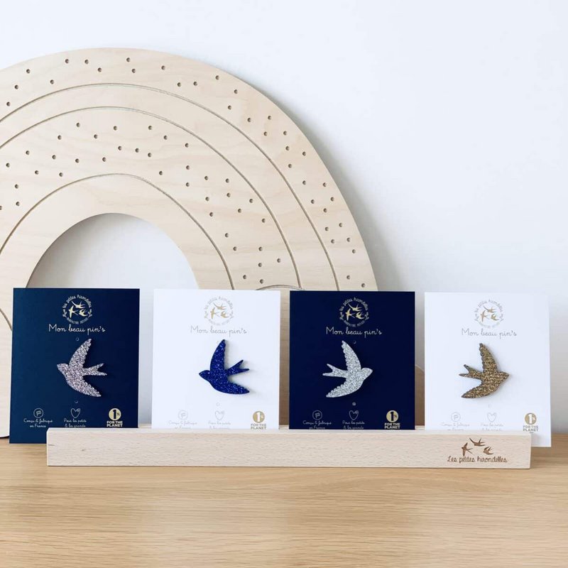 Glitter pins - Swallow