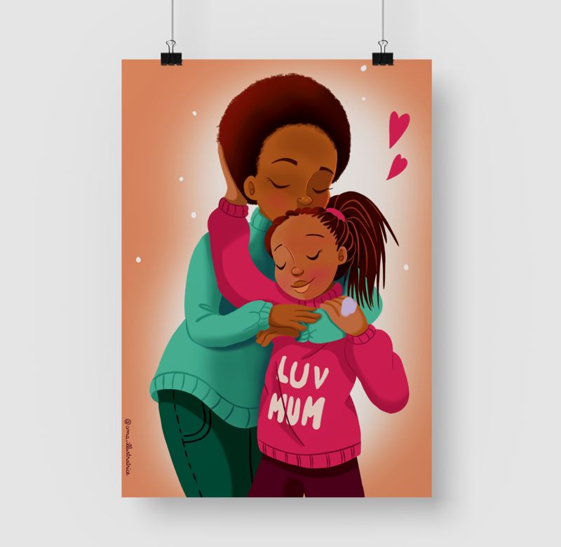 A3 Poster "Süße Umarmung"