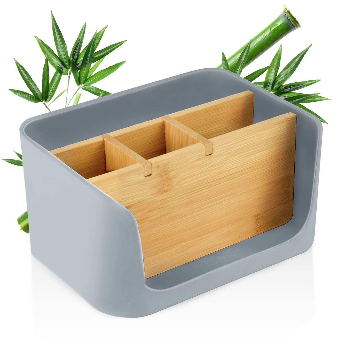 Organizador de escritorio ECO | Organizador de cosméticos de mesa para oficina | Soporte para teléfono móvil y tableta |