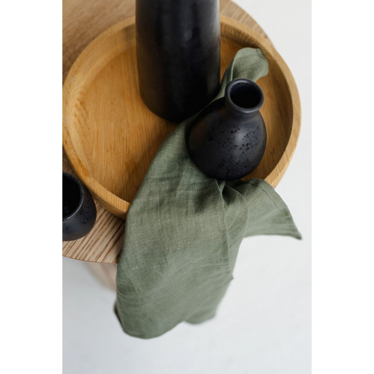 Tovaglioli Nordic Moss Green (set da 2) / 100% lino