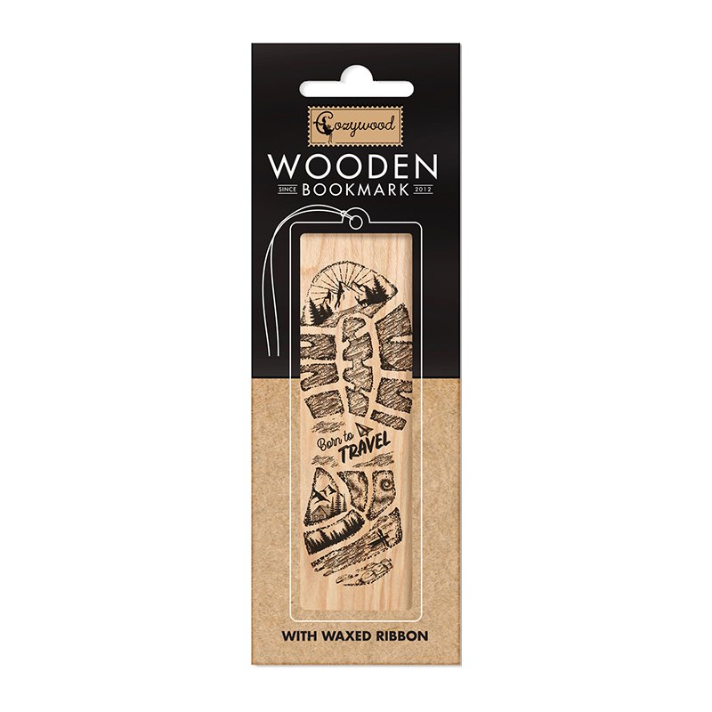 Born to Travel Wooden Bookmark